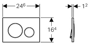 Кнопка смыва Geberit Sigma 20 115.882.KK.1 белый/золотой