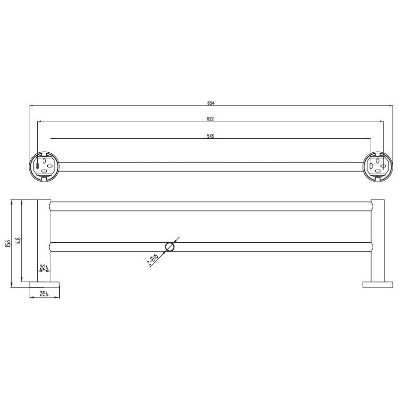 Полотенцедержатель Villeroy & Boch Elements-Tender TVA15100400061 хром