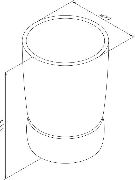 Стакан для зубных щеток AM PM Sensation A3031300 хром/матовое стекло