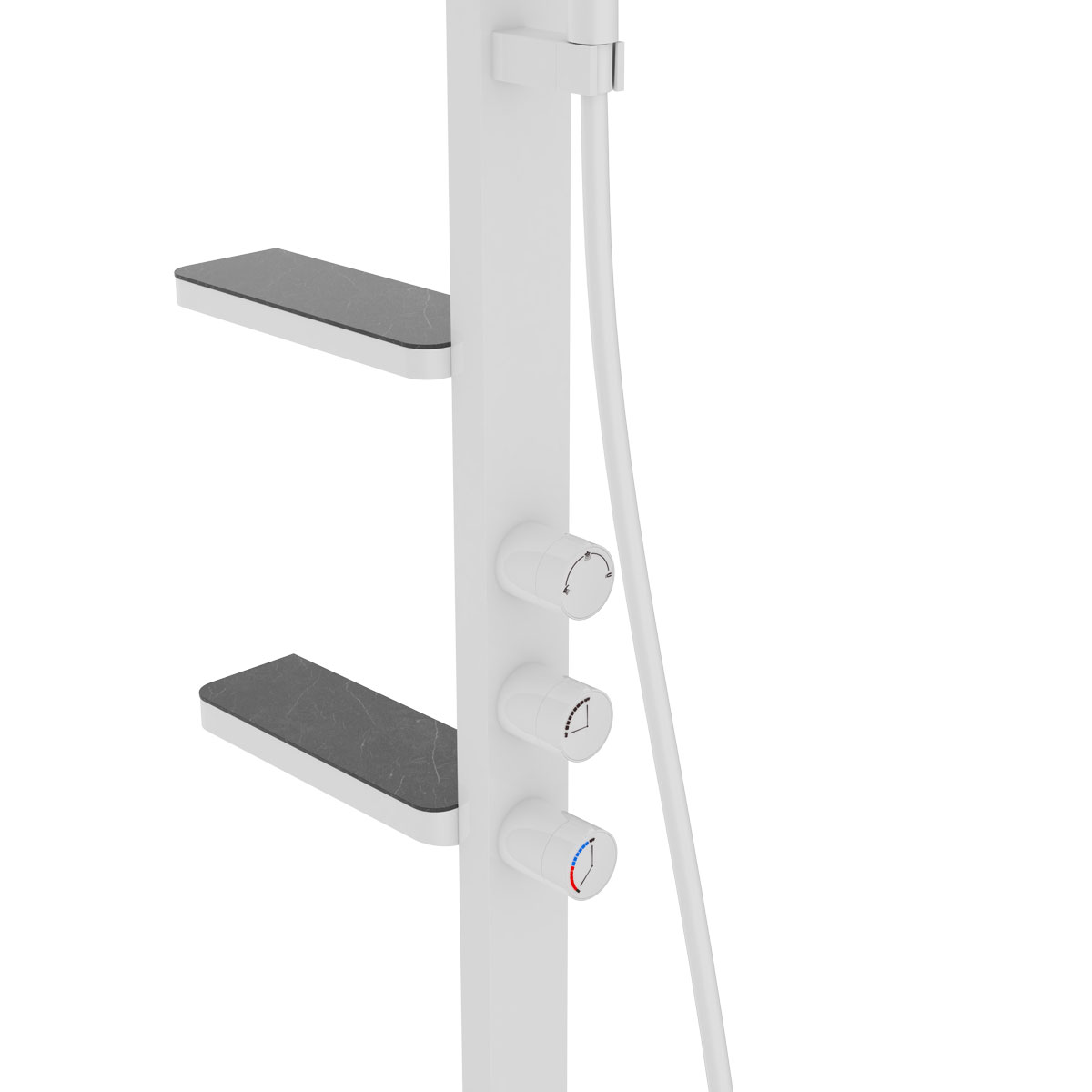 Душевая стойка со смесителем Vincea Inspire VSFS-3I11W белый матовый