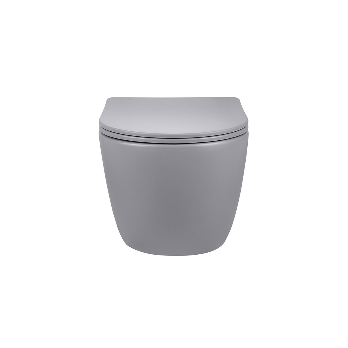 Унитаз подвесной безободковый Vincea Globo VT1-14SMG серый матовый, с сиденьем микролифт