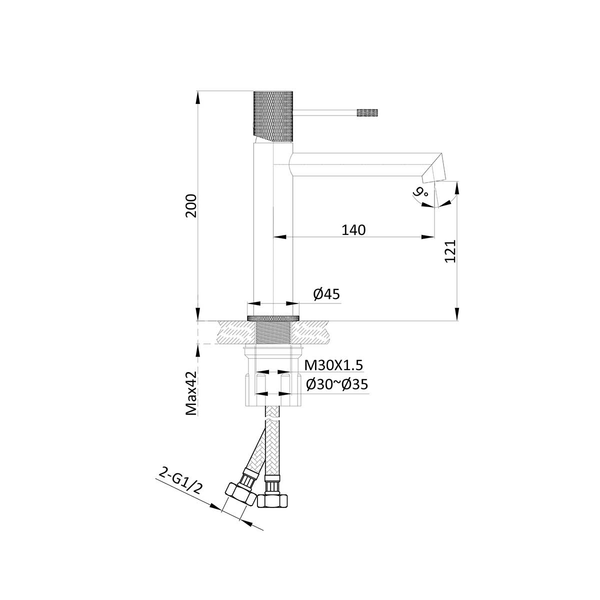 Смеситель для раковины Vincea Desire VBF-1D1CH хром
