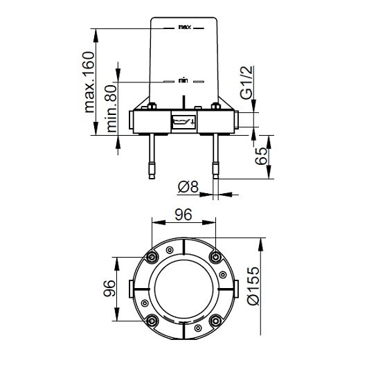 Встраиваемая часть для смесителей Keuco 51127010070