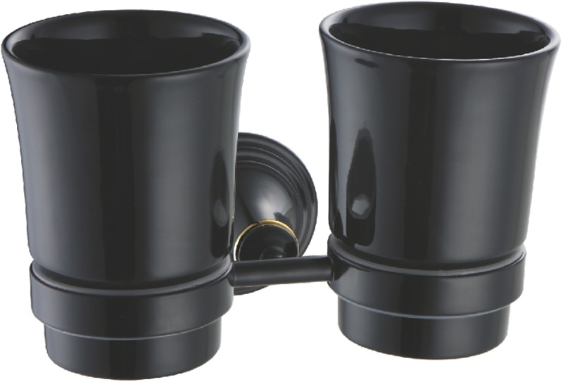 Стакан для зубных щеток Fixsen Luksor FX-71607B Черный Золото