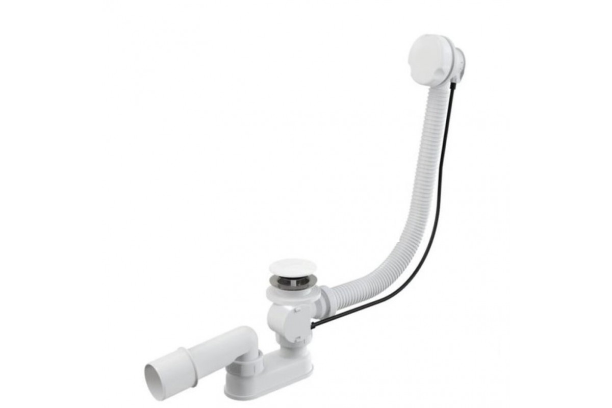 Слив-перелив (полуавтомат, 80 см.) Vega V55R Гл000026140, белый