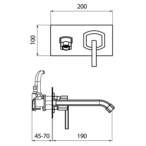Смеситель для раковины Webert Azeta AZ830606015, хром