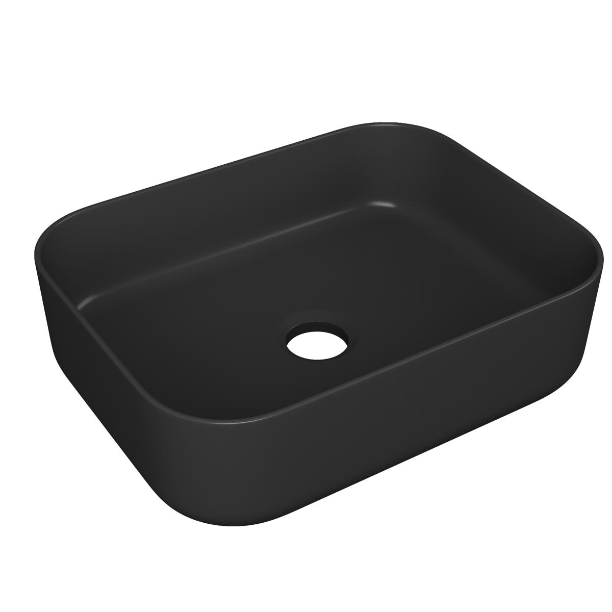 Раковина накладная 50см Point Меркурий PN43832BM черный матовый