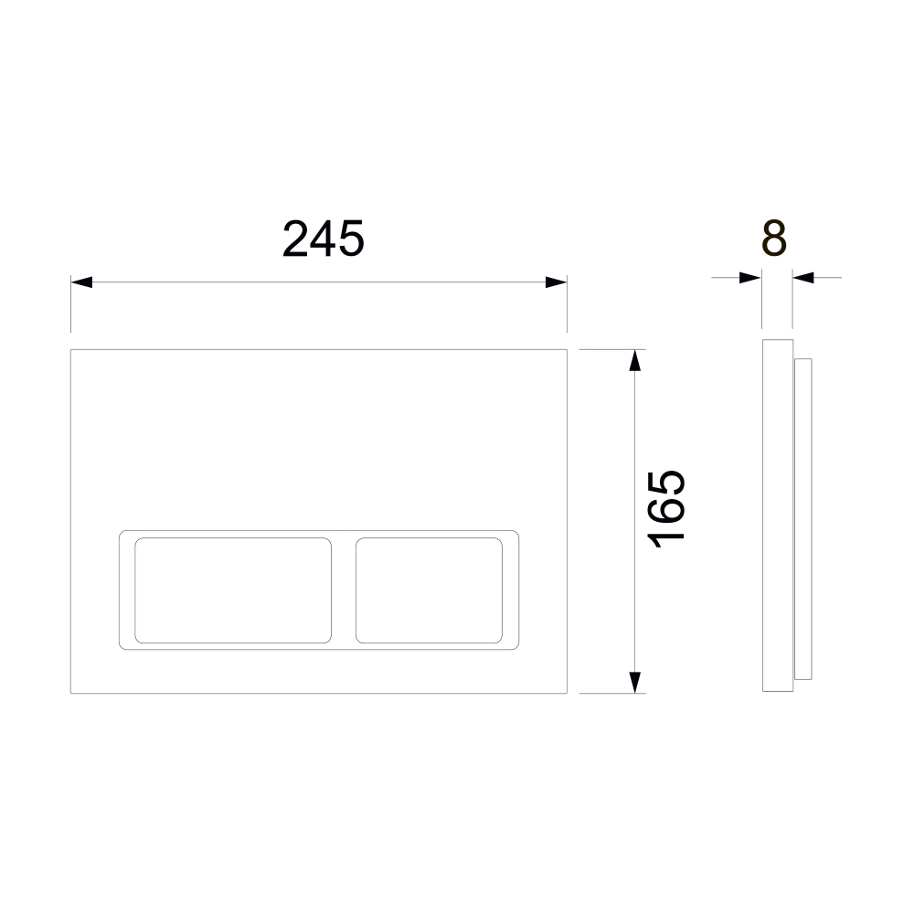 Готовое решение для подвесных унитазов TECE Spring S S955301 клавиша смыва нержавеющая сталь сатин
