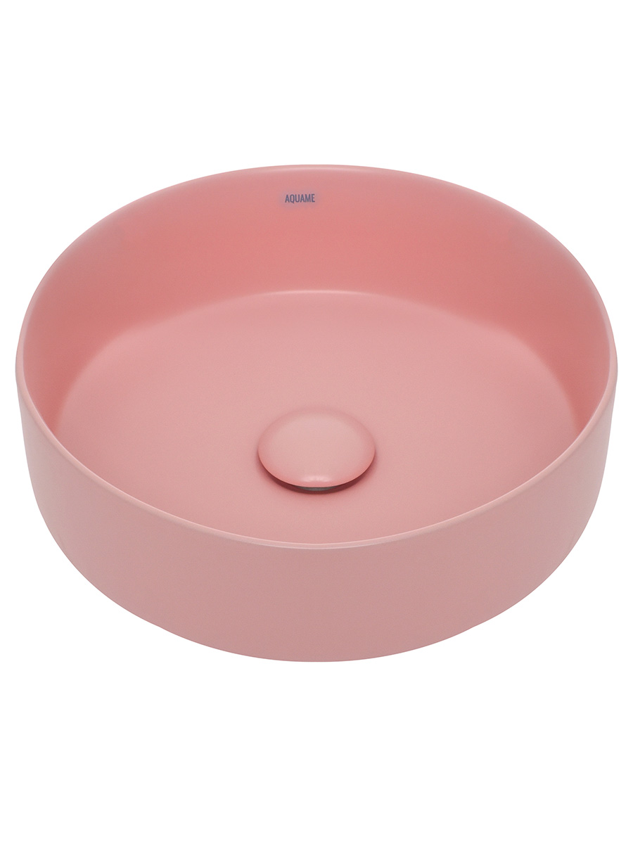 Раковина накладная 35.5см AQUAme AQM5012MP розовый матовый