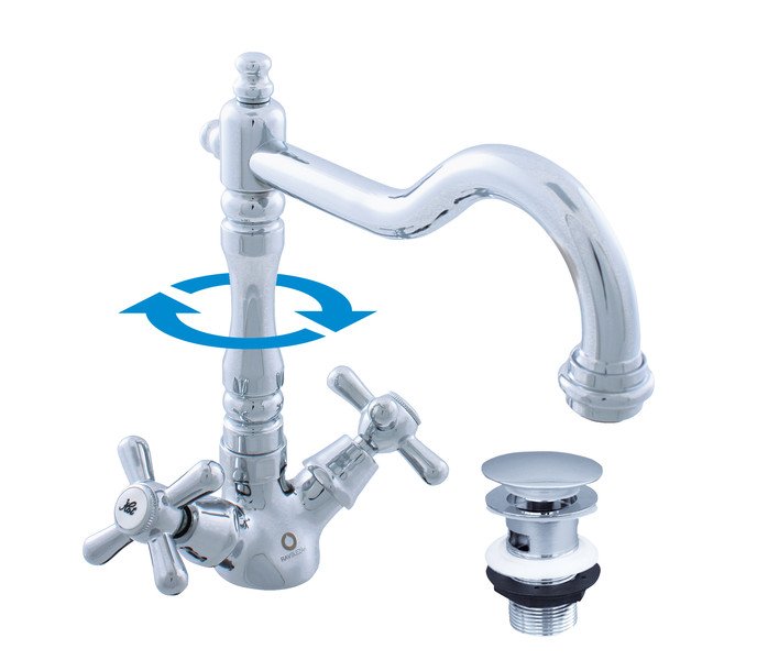 Смеситель Rav Slezak Morava Retro MK121.5/8 Хром