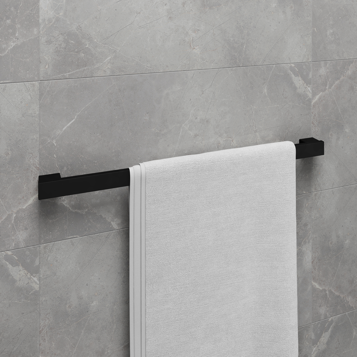 Полотенцедержатель 60см Lemark SMOOTH LINE 9782023 одинарный, чёрный матовый