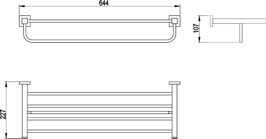 Полка для полотенец Timo Selene 10058/00 Хром