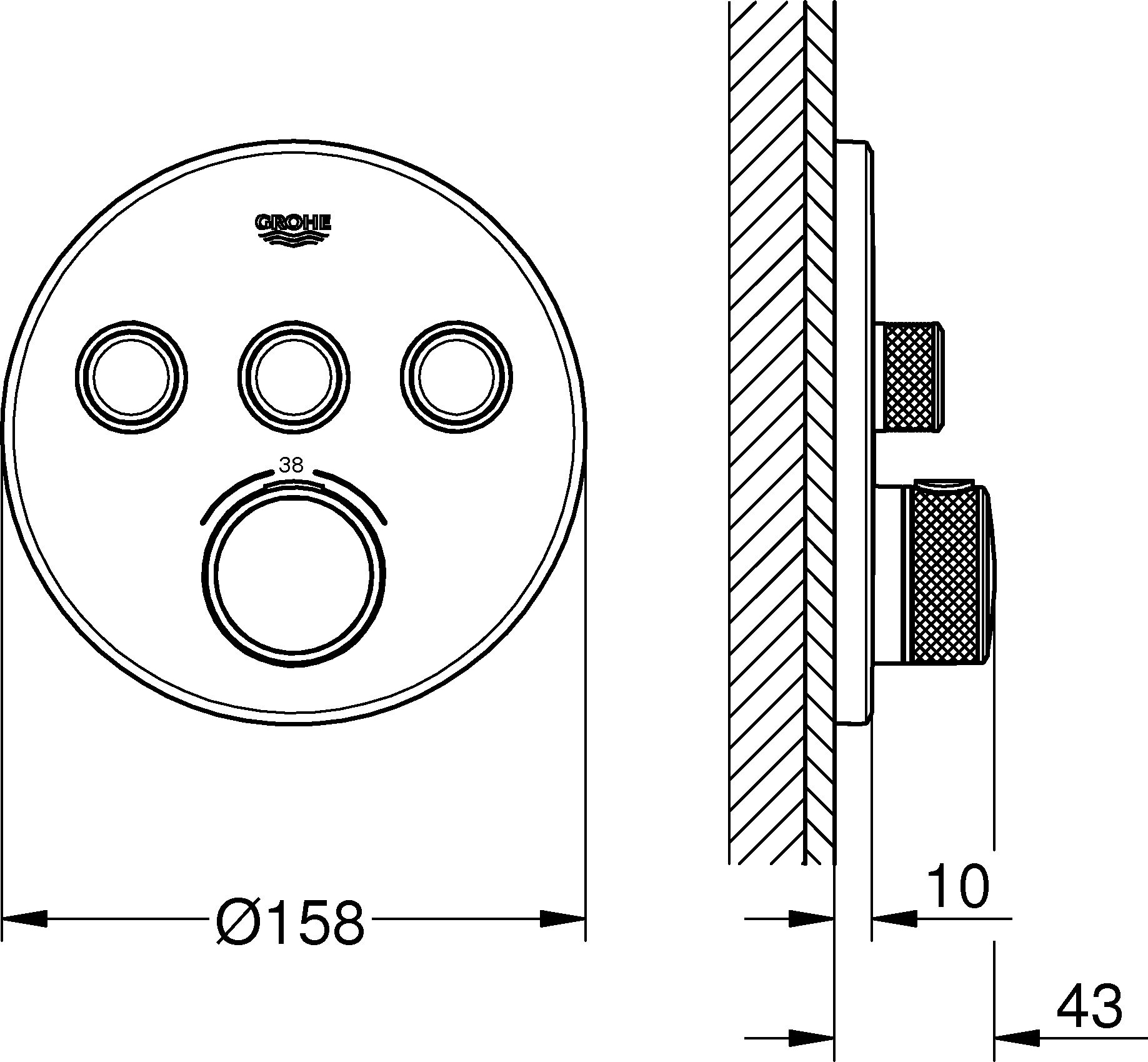 Термостат для душа Grohe Grohtherm SmartControl 29121000 хром