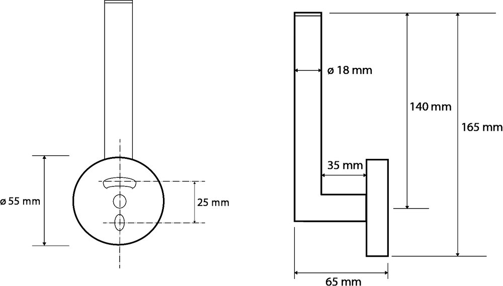 Держатель для туалетной бумаги вертикальный Bemeta Dark 104112030 Чёрный