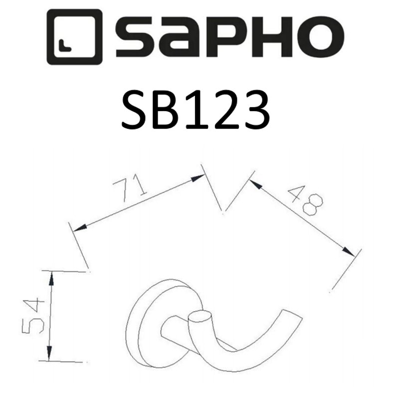 Крючок Sapho SAMBA SB123 хром