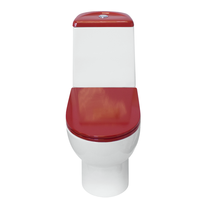 Унитаз Sanita Luxe Best Luxe SL DM Red BSTSLCC07110522 Белый/ с бачком и красным сиденьем Микролифт