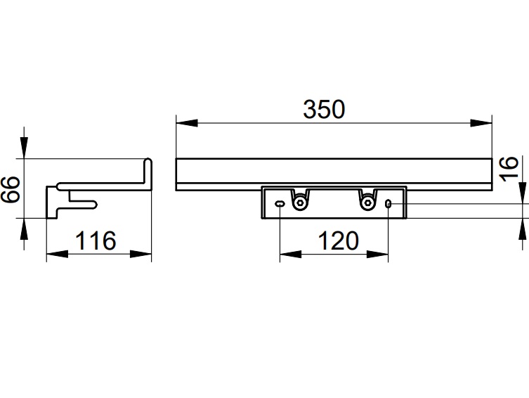 Полка для душа Keuco Reva 12858370000 черный матовый