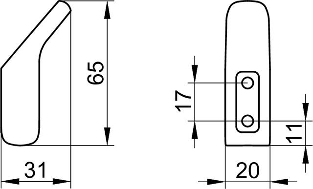 Крючок Keuco Aveno 14614370000 черный матовый