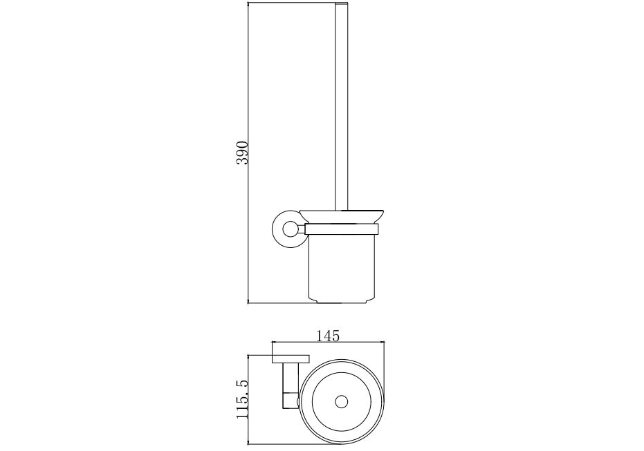 Ершик подвесной Aquatek Вега AQ4010CR хром