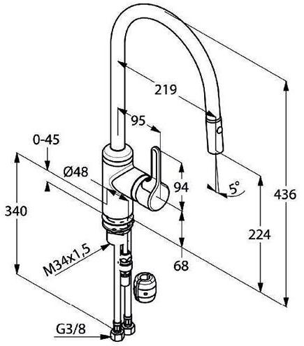 Смеситель для кухни Kludi Bingo Star 428520578 хром