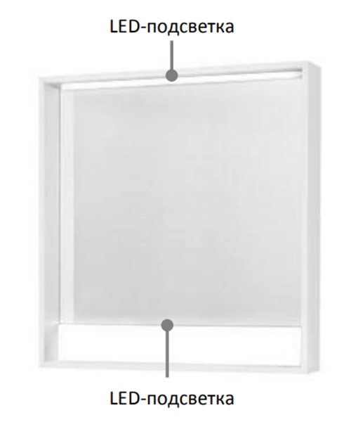 Зеркало Акватон Капри 80 с подсветкой 1A230402KP010 Белое