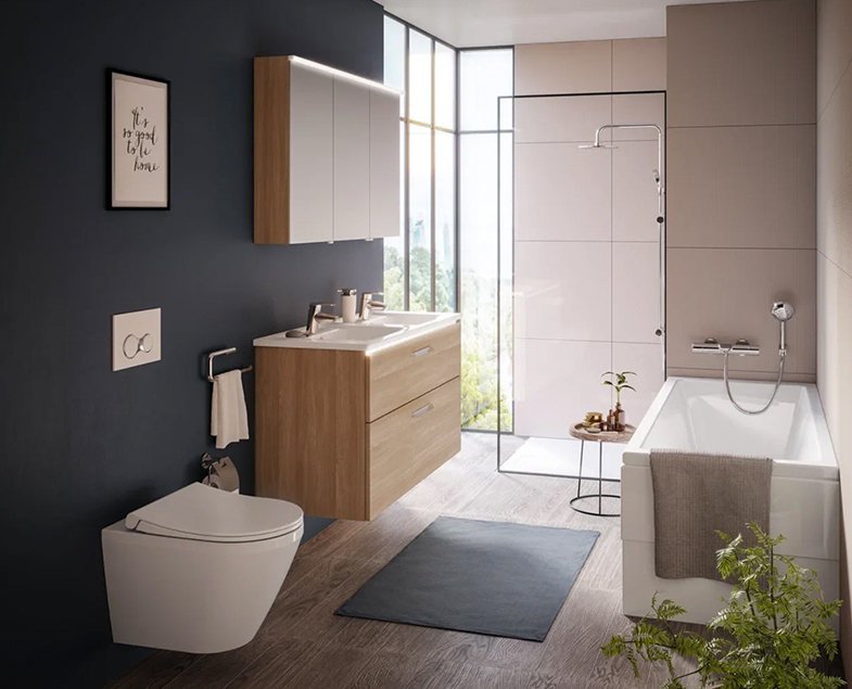 Комплект подвесной безободковый унитаз VitrA Integra Round, система инсталляции VitrA V12, кнопка Sirius глянцевый хром, тонкое сиденье микролифт