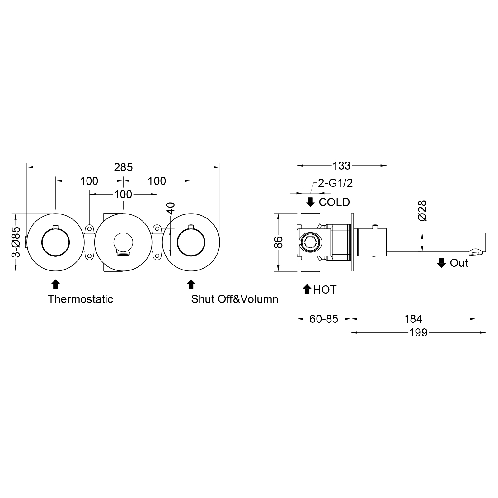 Смеситель для раковины на 3 отверстия Timo Saona 2382/00SM хром