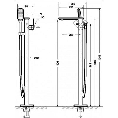 Смеситель для душа Bravat Gina PB865104CP-ENG хром