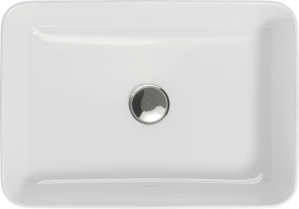 Раковина накладная 50см Cersanit Crea 50 Rectangular UM-CRE50/1-oc-RC белый