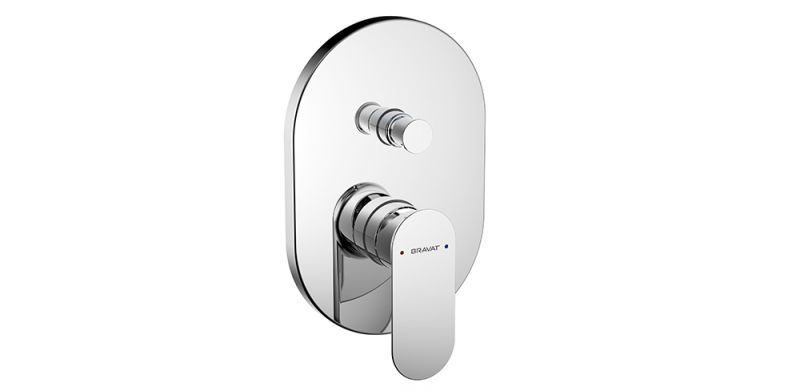 Смеситель для ванны с душем Bravat Gina PB865104CP-2-ENG хром