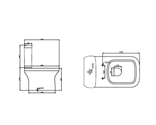Унитаз напольный унитаз-компакт Creo Ceramique Arles AS1002+AS1003+AS1001T белый