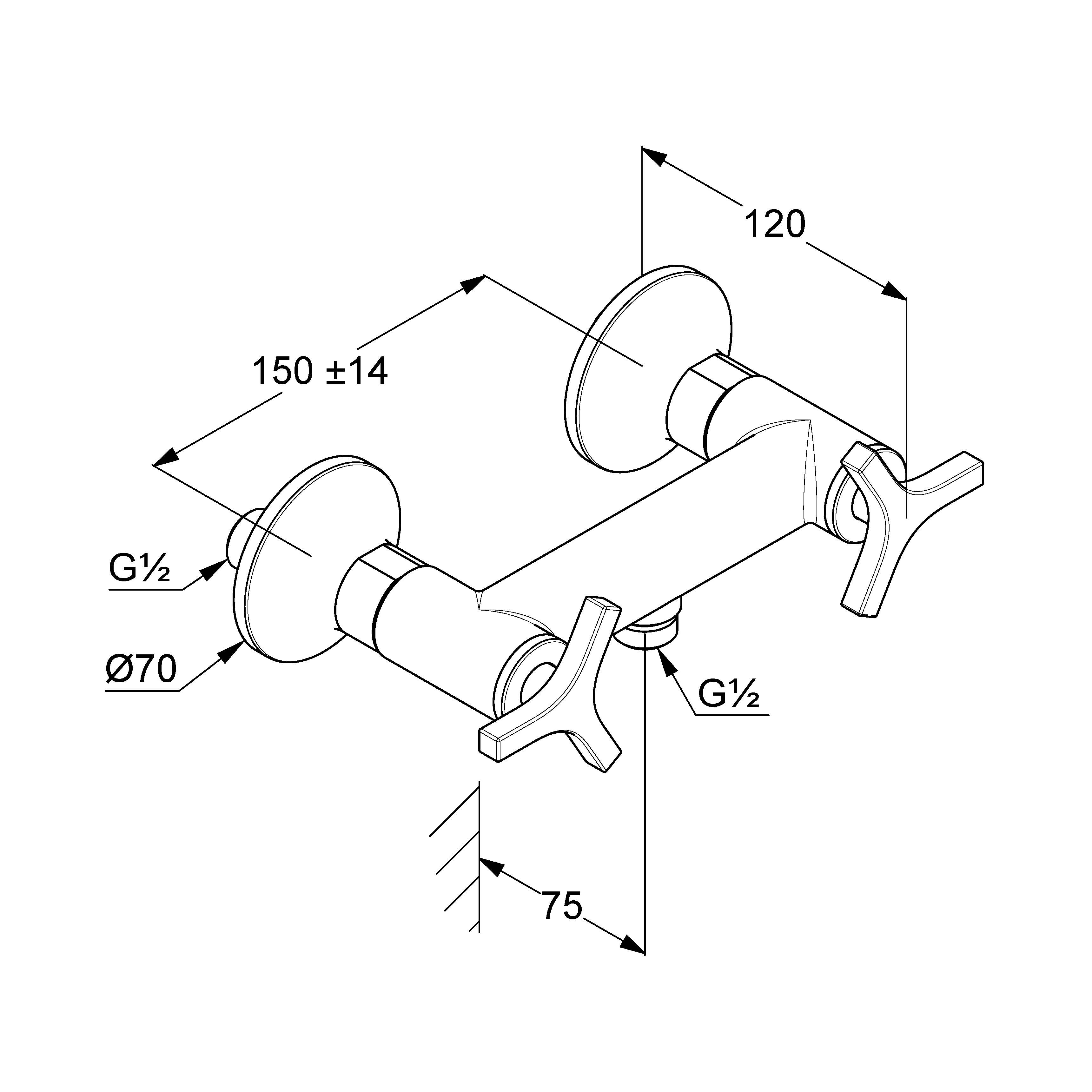 Смеситель для душа Kludi Nova Fonte 207100539 хром