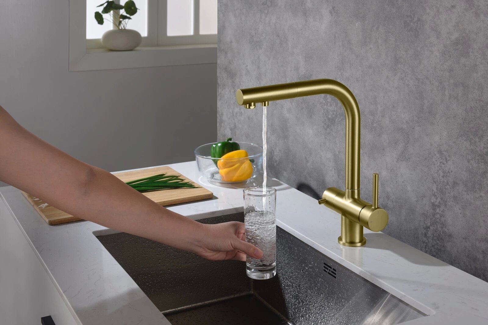 Смеситель для кухни Timo Saona 2356/17FL золото матовое