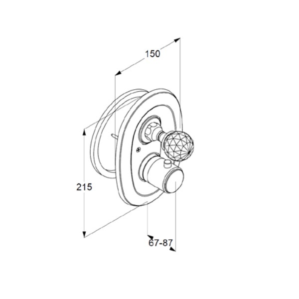 Термостат для душа Kludi Adlon 5172045G4 золото