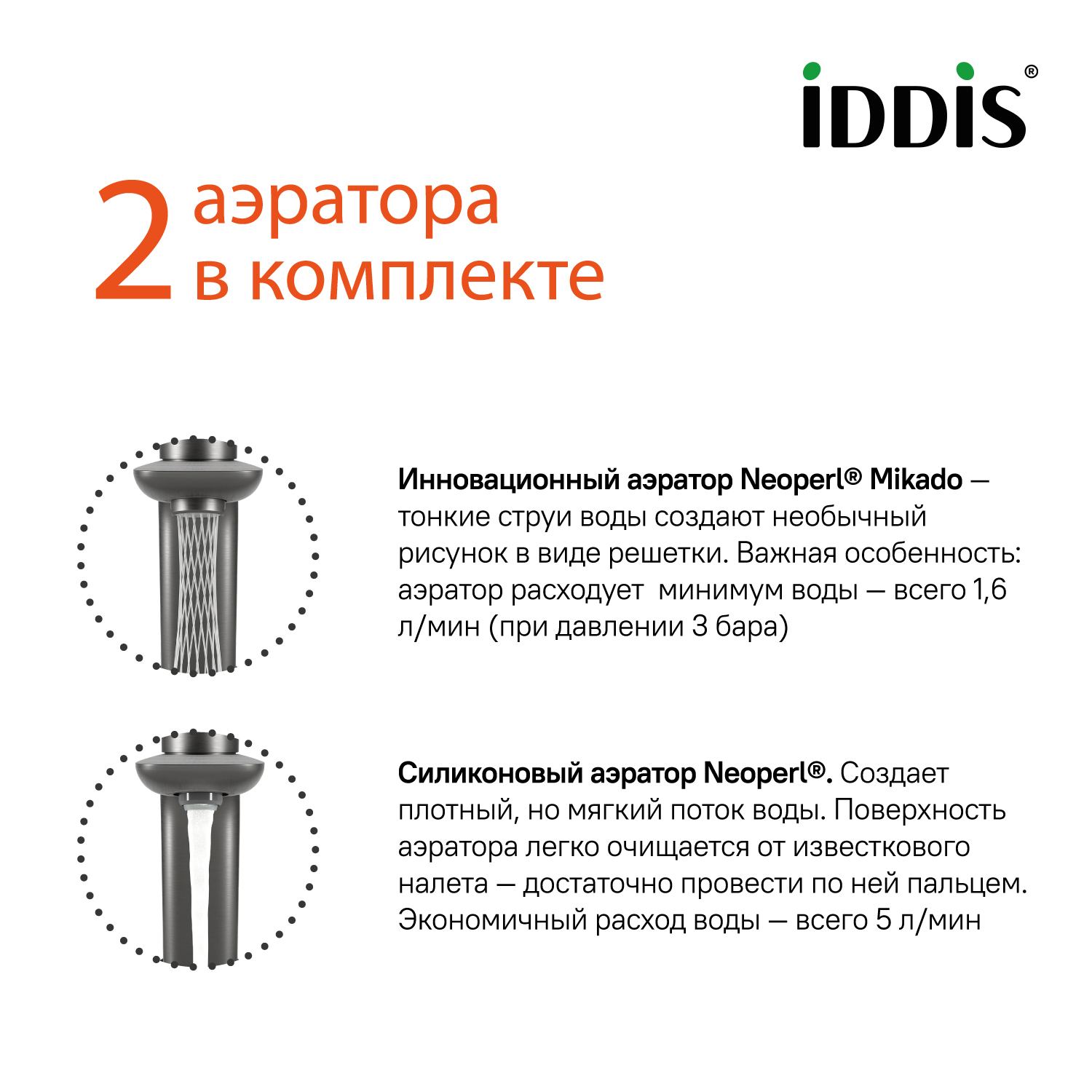 Смеситель для раковины IDDIS Slide SLIGMBTi01 графит матовый