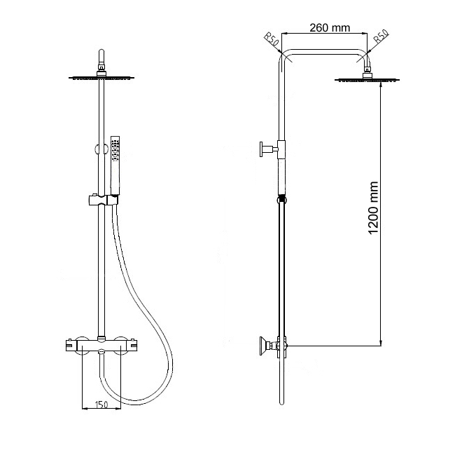 Душевая стойка RGW SP-21 21140121-01 хром