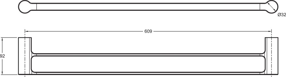 Держатель для полотенец Jacob Delafon Singulier 15206D-CP Хром