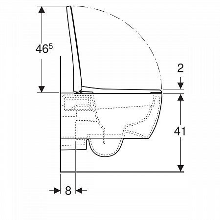 Унитаз с инсталляцией подвесной GEBERIT Icon 500.300.01.I с горизонтальным выпуском