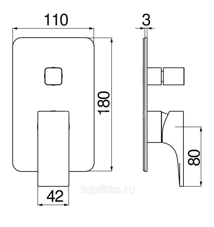 Смеситель для душа Nobili Seven SE124100CR хром