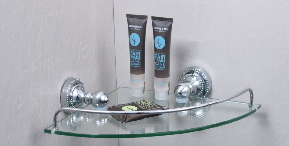 Угловая полка Fixsen Style FX-41103A Хром