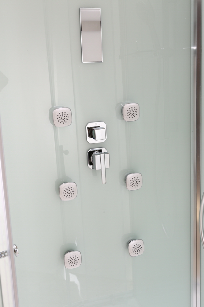 Душевая кабина Black&White G8505 90x90x215 профиль хром глянцевый, стекло прозрачное