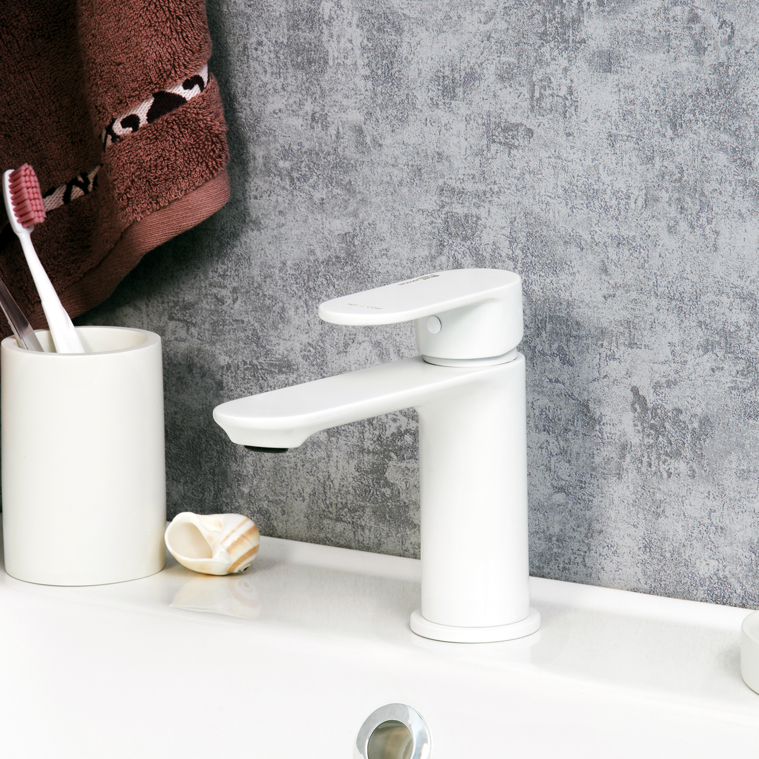 Смеситель для раковины WasserKraft Mindel 8503 белый матовый