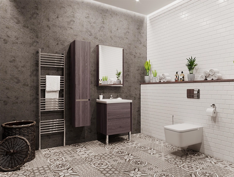 Тумба под раковину Акватон Стоун 60 подвесная 1A231401SXC80 Грецкий орех