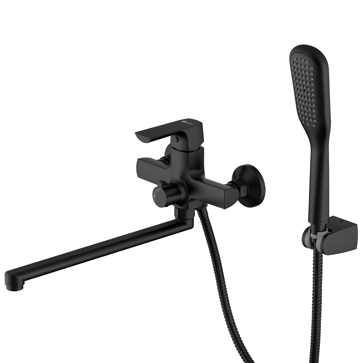 Смеситель для ванны универсальный Lemark Ursus LM7251BL черный матовый