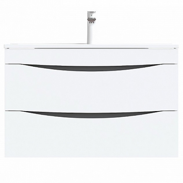 Тумба с раковиной Iddis Cloud 80 подвесная Белая