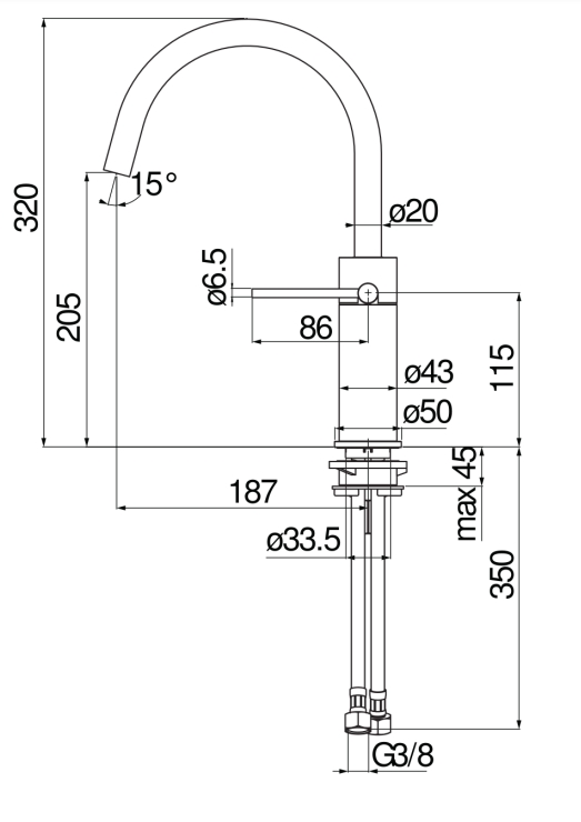 Смеситель для кухни Nobili Velis VE125133FLP черный