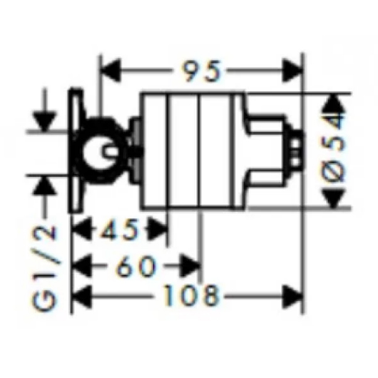 Скрытая часть смесителя гигиенического душа Hansgrohe 29235180