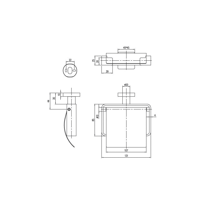 Держатель туалетной бумаги Villeroy & Boch Elements-Striking TVA15201300061 хром