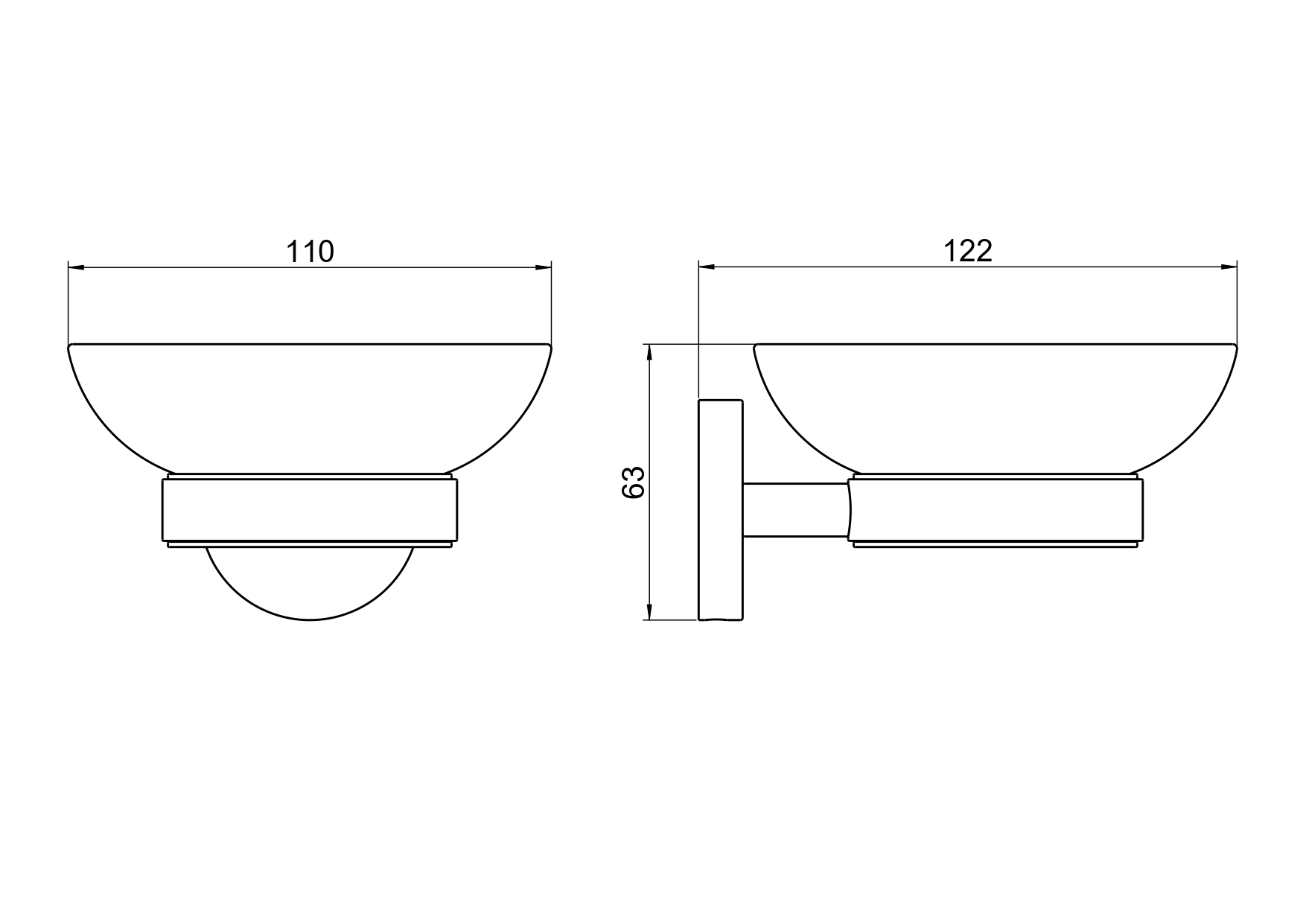 Мыльница Aquatek Бетта AQ4603MB черный матовый
