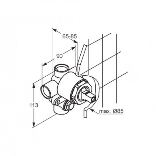 Скрытая часть Kludi 38624